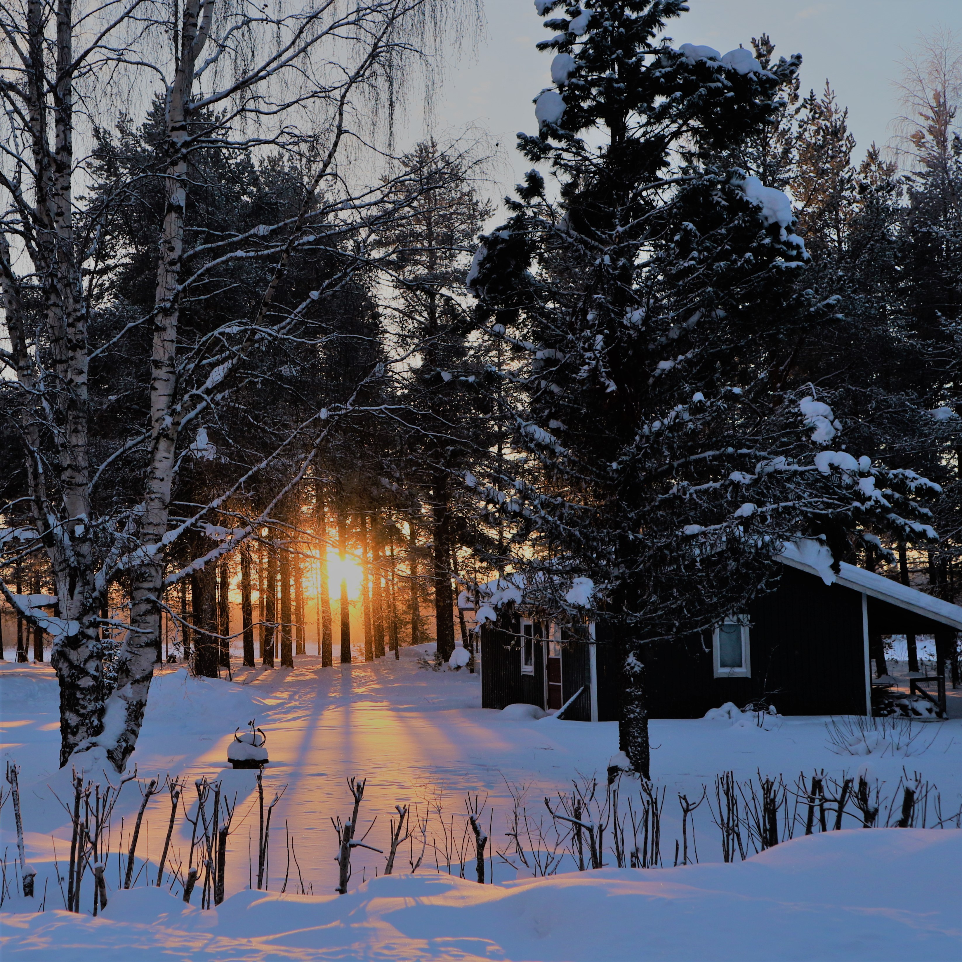 coucher soleil Laponie
